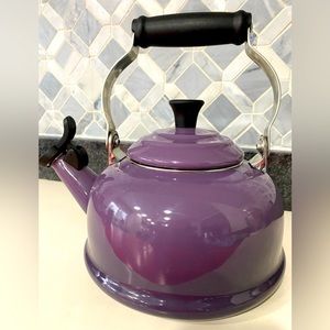 RARE Le Creuset Whistling Tea Kettle Cassis